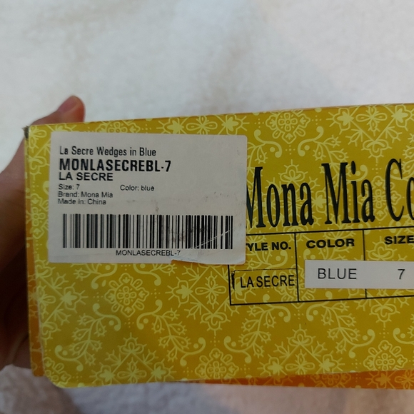 Blue Wedge Shoes - Picture 2 of 4